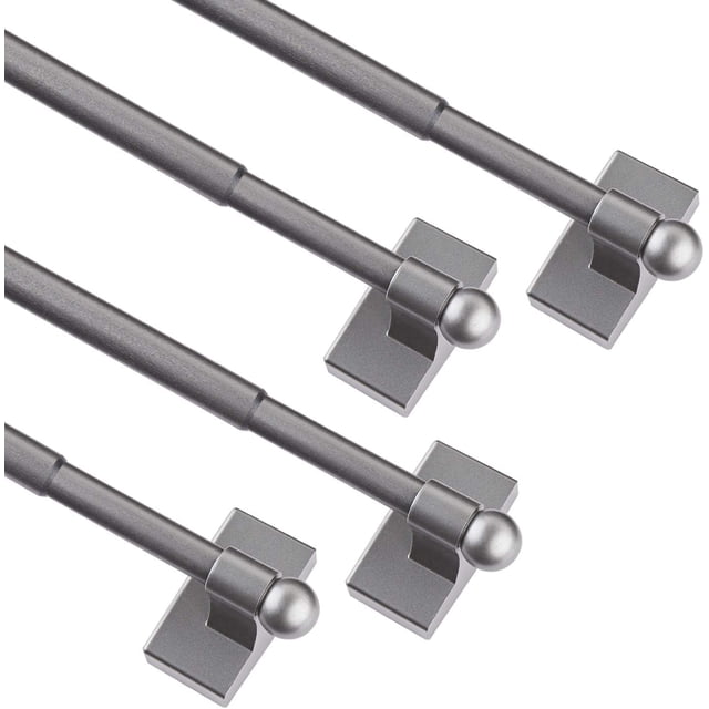 Adjustable Magnetic Curtain Rods for Mental Appliance Doors Windows to Champagne Window Rods Easy Installation Toilet Towel Bar MultiUseful (in Champagne )