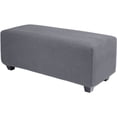 thumbnail image 1 of PiccoCasa Housse Extensible pour Pouf Housse de Meuble Gris Foncé Grand, 1 of 7
