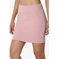 thumbnail image 4 of Jupe Tube Double Couche Taille Haute en Coton Extensible Basique pour Femmes, 4 of 7