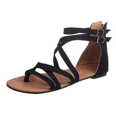 Ketyyh-chn99 Summer Sandals for Women Walking Shoes Women Womens Sandals Size 6 Flat Toe Shoes Ladies Sandals For Women Causal Women's sandals (Black, 10)
