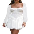 thumbnail image 1 of Party Mini Dress in Casual Style with Long Sleeves for Women, 1 of 6