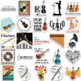 thumbnail image 3 of Moins de 5 Autocollants Autocollants d'Instruments de Musique Décorer Bagage Cahier Autocollants Bricolage Saison Scolaire, 3 of 9