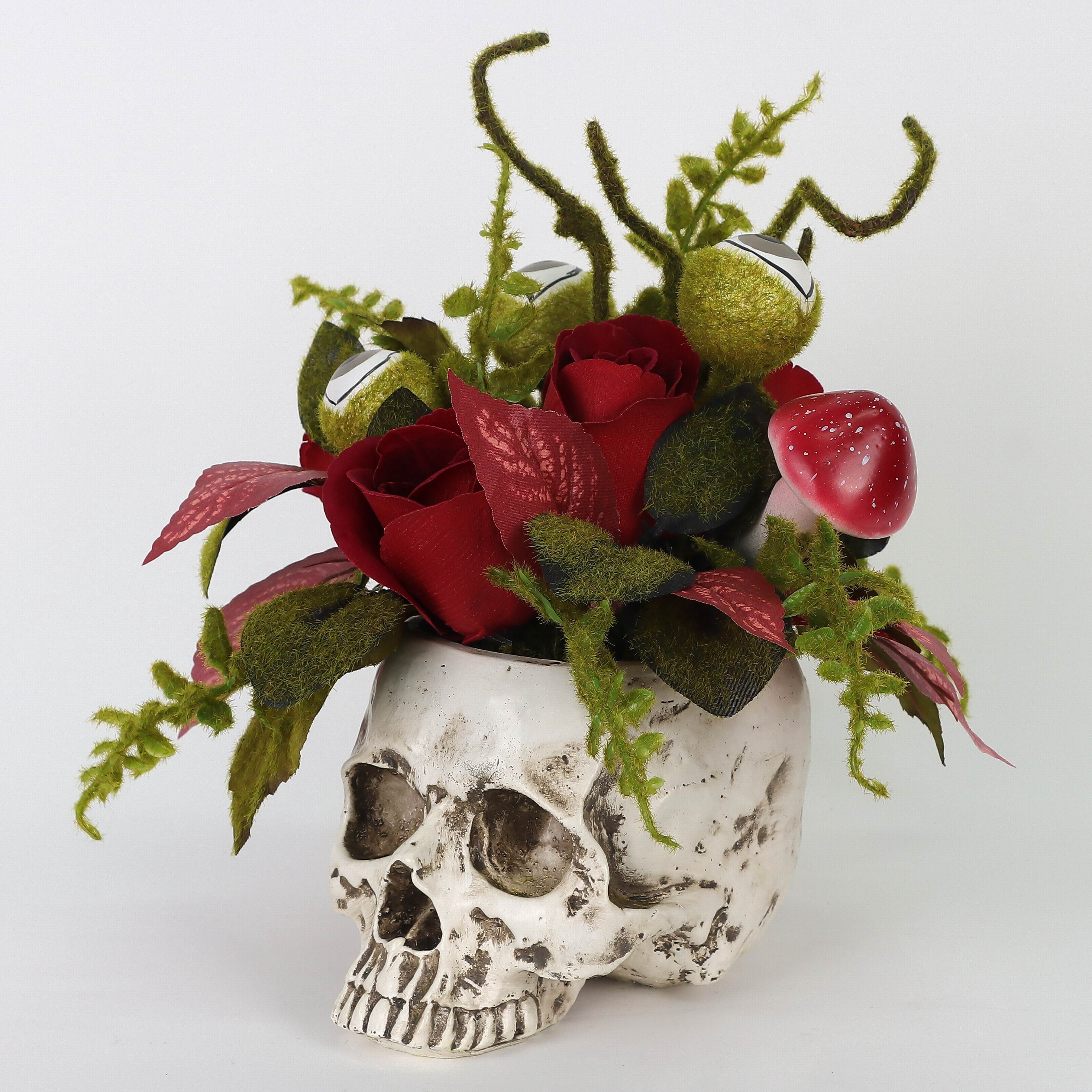 Halloween 14in Skull Arrangemt