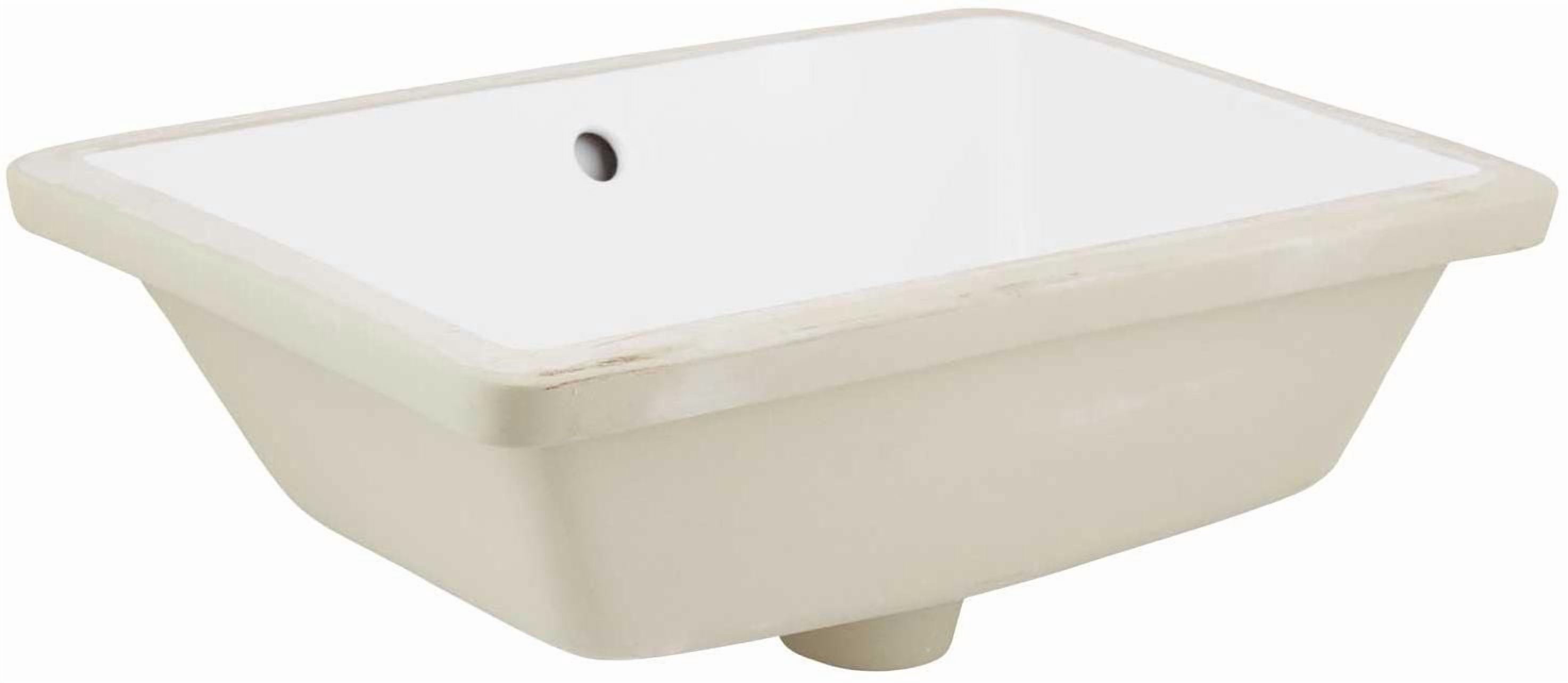 American Imaginations 18.25-in. W 13.5-in. D CUPC Certified Rectangle Bathroom Undermount Sink In White Color
