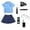 Female police officer, variant on AIpartys 5pcs Female Police Costume for Kids, Role Play Dress-Up Set for 3 - 10 Years Old-Blue