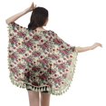 thumbnail image 4 of Moomaya Boléro Ouvert Imprimé Manches Kimono Imprimé Couverture de Plage pour Femmes, 4 of 5