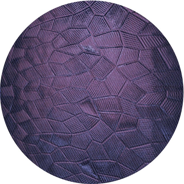 Ahgly Company Tapis de Zone Rond d'Intérieur Lavable à la Machine, Style Transitionnel, Bleu Ardoise, 7 Pieds Rond