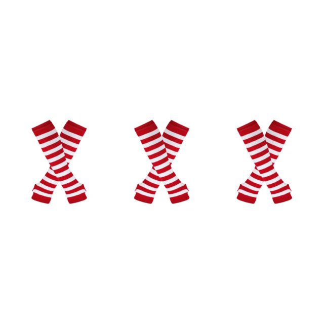 ZheElen Easy To Wear Over Knee Socks Highly Elastic And Durable Soft And Breathable Wide Application Polyester Easy To Match Red and white 3Set