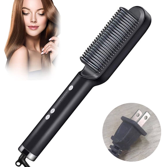 1 pcs Ionic Hair Straightener Comb - Hair Straightening Brush & Iron for Even Heat, Temperature Settings & LED Screen, Professional Hair Tools for Styling