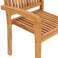 thumbnail image 5 of vidaXL Stacking Garden Chairs with Cushions 4 pcs Solid Teak Wood, 5 of 5