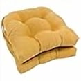 thumbnail image 3 of 16-inch Solid Microsuede U-shaped Tufted Chair Cushions (Set of 2), 3 of 4