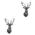 thumbnail image 3 of Decodeary Self Adhesive 3D Deer Head Mirror Wall Sticker For Easy Application black L 2Set, 3 of 6