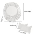 thumbnail image 3 of Non-Slip Fitted Sheet & Pillowcase Set | Elastic Deep Pocket Mattress Cover for Bed, Sofa, or Couch, 3 of 7