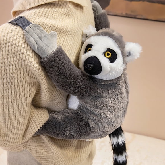 CEHVOM Jouets en Peluche Doux, Mignons Animaux en Peluche Duveteux, Sac à Dos Peluche Animaux de la Forêt Animaux en Peluche en Forme avec Sangles Lapins Adorables pour Sac à Dos Doux pour Cadeau d'Anniversaire d'École