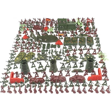 YOPTOP 290 Pcs Mini Figurines de Soldats Modèle Jouet pour Enfants Ensemble de Jeu de Soldat avec Accessoires Hommes de l'Armée Cadeau pour Enfants Jouet pour Enfants,asshown,none
