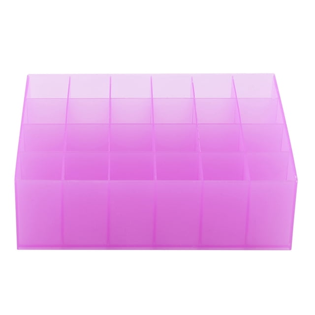 Baverta Porte-Rouge à lèvres - Boîte de Rangement pour Support pour Organisateur de Rouge à lèvres 24 grilles(Violet)