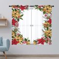 thumbnail image 2 of Goory Rideaux de Noël Luxe 2 Pcs Draperies Texturées en Lin Décoration Maison Rideau de Fenêtre Poche de Tringle Style Chambre-4 L:33 Pouces x H:83 Pouces, 2 of 6