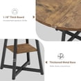 thumbnail image 4 of Bingirl Industrial 47 - Inch Round Dining Table Set for 4 to 6 People, with Tabletop and Metal Base, Ideal for Dining Room and Living Room, Rustic Brown, 4 of 6