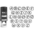 thumbnail image 1 of Tampon Alphabet Personnalisé A-Z à l'Encre Rouge Monogramme Rond Tampon en Caoutchouc Initiale Auto-Encreur SHINY Mini Tampon 20 mm, 1 of 3