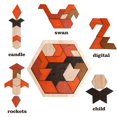 thumbnail image 3 of Hexagon Brain Teaser Puzzle Set with Pattern Blocks, Logic IQ STEM Game for Kids & Adults, Creative Geometry Learning Toy, Montessori Classroom Resource, Travel Gift Idea, 3 of 7