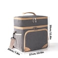 thumbnail image 3 of Bento Lunch Bag Thermal Lunch Bag, Lunch Bag Women Insulated, Teacher Lunch Bags for Women, Stylish Lunch Bags Boys Lunch Bag, Gray, 3 of 6