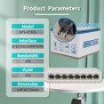 thumbnail image 1 of 5 8 Ports UTP RJ45 Gigabit Ethernet Switch 1000 Mbps Mini Network Switches VLAN Ethernet Splitter Lan Hub Switch 8Port 1000M US PLUG, 1 of 6