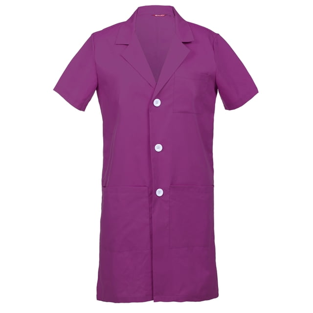 Men's Short Sleeves Lab Coat Laboratory Doctor Workwear