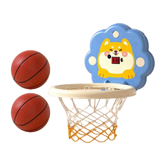 Basketball Hoop Set Family Game Foldable Children Boys Girls Basketball Training Dog