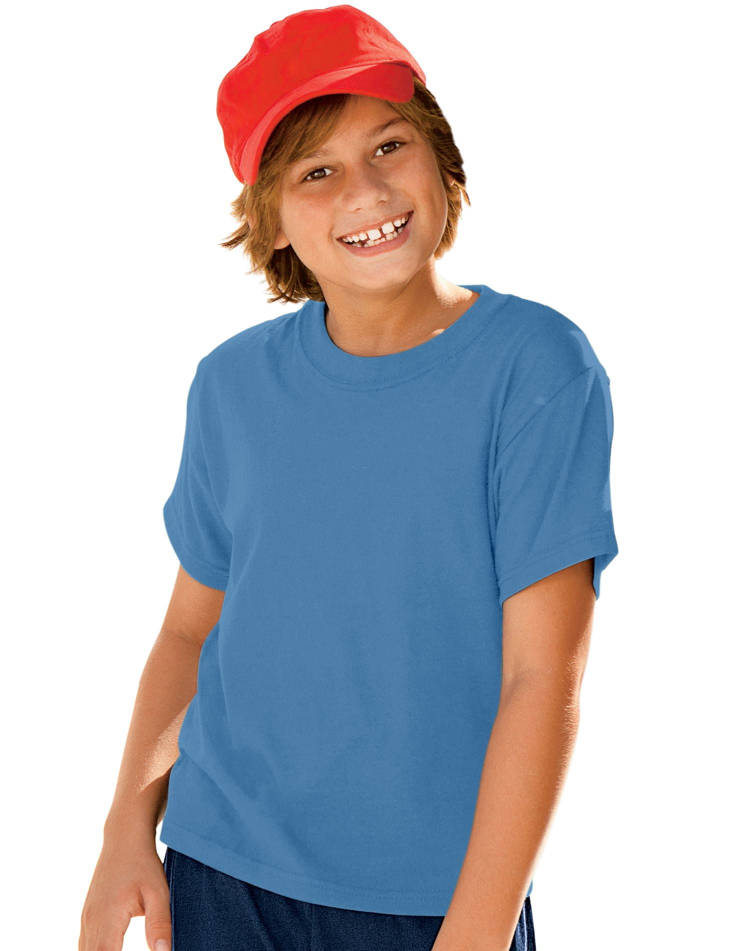 Hanes Boy`s ComfortBlend EcoSmart Crewneck, M, Denim Blue