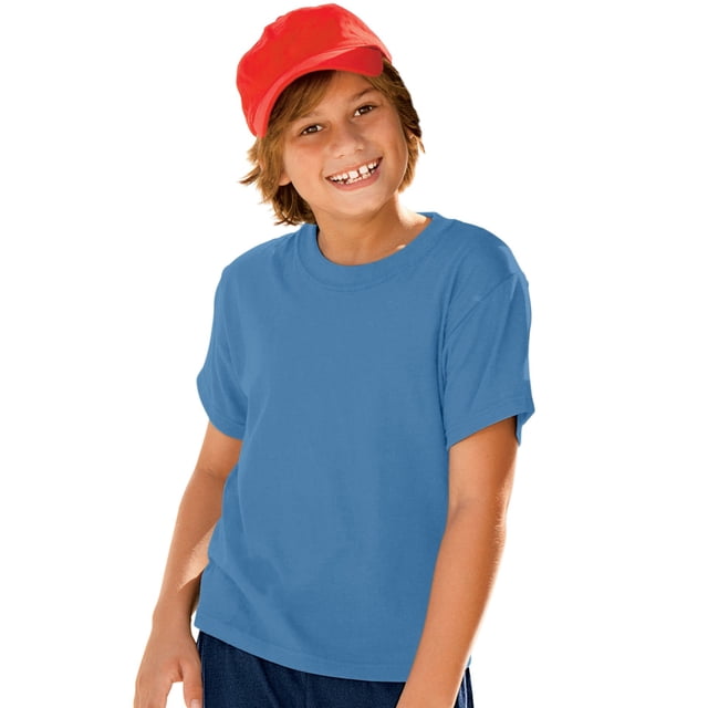 Hanes Garçon ComfortBlend EcoSmart Col Ras du Cou, s, Bleu Denim