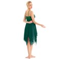 thumbnail image 2 of iiniim Robe de Danse Moderne Lyrique pour Femmes Costume de Danse à Bretelles Spaghetti Robes de Danse Athlétiques Vert m, 2 of 7