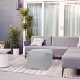 thumbnail image 3 of Gouchee Home Cube Soleil Outdoor/Indoor Silver Ottoman Pouf – Waterproof Cube Pouf with Polystyrene Bead Filling, Lightweight Modern Seating for Patio, Deck, or Living Room, 3 of 5