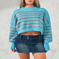 thumbnail image 3 of Ladies‘ Solid Color Knit Sweater with Long Sleeves and Loose Fit, 3 of 9