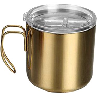 400 ml Stainless Steel Vacuum Insulated Coffee Mug Tea Cup Camping Mug Travel Mug (Golden)
