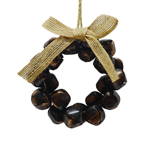 Holiday Time Bronze Jingle Bell Wreath Christmas Ornament, 1 Count