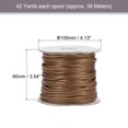 thumbnail image 2 of Unique Bargains Beading Thread Bracelet Weave Bead Craft Cord 4mm 39M/Roll (42-Yards) Decorative String, Brown, 2 of 7