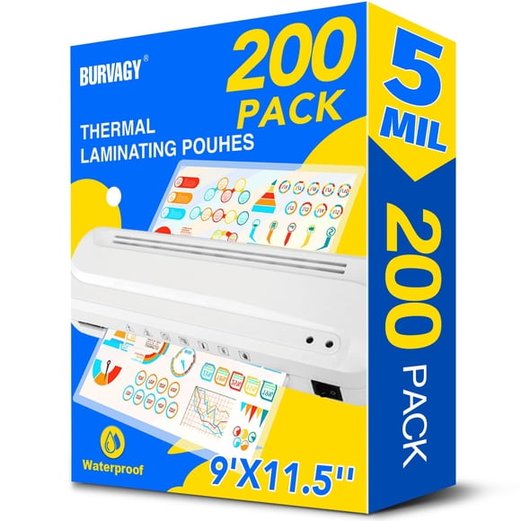 Laminating Sheets, 9 x 11.5 Inches Thermal Laminating Pouches Lamination Sheet Paper for Laminator, Clear, Letter Size, Office and School Supplies (2