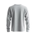 thumbnail image 5 of Wdfiry Men's Tops Solid Color Loose Plus Size Henley Tshirt Comfortable Fall Button Crewneck Long Sleeve Undershirts, 5 of 5