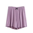 thumbnail image 2 of SDNall Short d'Été pour Femmes à Jambe Grand, Taille Haute, Sortie, à Lacets, Uni, 2 of 9