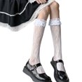 thumbnail image 1 of Bas Hauts 1 Paire Dress-up See-through Doux Style Preppy Femmes Longues Chaussettes, 1 of 5