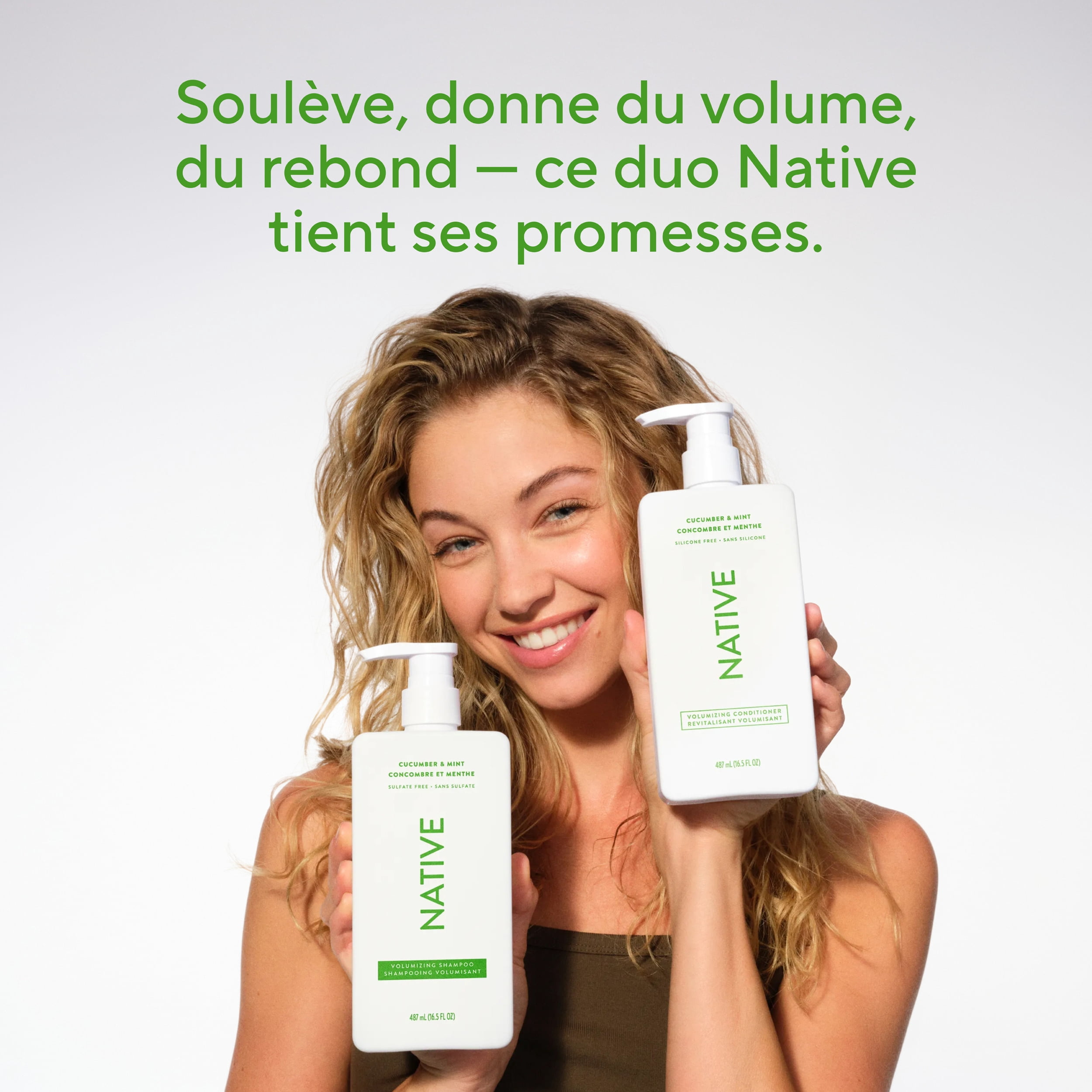 Revitalisant volumisant Native Concombre et menthe, 487 mL