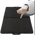 thumbnail image 2 of Cat Litter Trapping Mat Black Double Layer Kitty Litter Trapper Pad  Non-Slip 12x12 in, 2 of 6