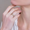 thumbnail image 4 of JeenMata 1.25 Carat Round Cut Moissanite Wedding Set - Bridal Set - Infinity Ring - Forever Ring - Promise Ring - 18k Rose Gold Plated for Women, 4 of 10