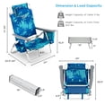 thumbnail image 3 of Gymax 2-Pack Folding Backpack Beach Chair Table Set 5-Position Outdoor Reclining Chair, 3 of 10
