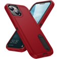 thumbnail image 1 of JTCASES Compatible avec iPhone 15 Case Heavy Duty Protective Rugged Phone Case, Full Body Anti-dust Shockproof Drop Proof Armor Durable Étui Case for iPhone 15 6.1 Pouces, Orange/Clear, 1 of 10