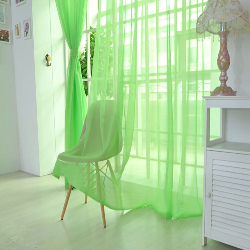 Sheer Door and Window Curtain Panel Scarf Drape for Elegant Home