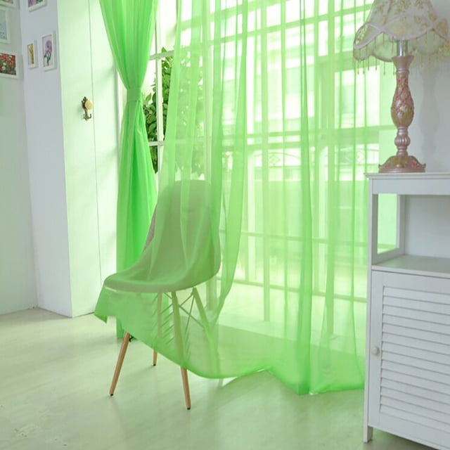 Clearance!Ymkly Sheer Curtains,1 PCS Pure Color Tulle Door Window Curtain Drape Panel Sheer Scarf Valances,Home Decor