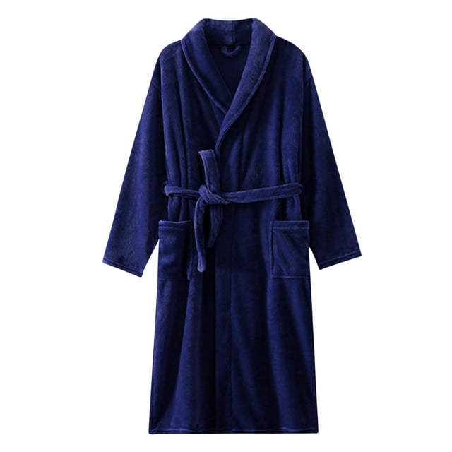 Womens Fashion Robe Bathrobe Lengthening Keep Warm Lapel Same Style For Men And Women Long Sleeve.