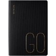 thumbnail image 1 of Carnet de notes A7 en cuir, 9 x 14 cm, 256 pages, Mini carnet de voyage, cadeau d'anniversaire, pour femme et homme, bloc-notes, agenda personnel, noir, 1 of 5