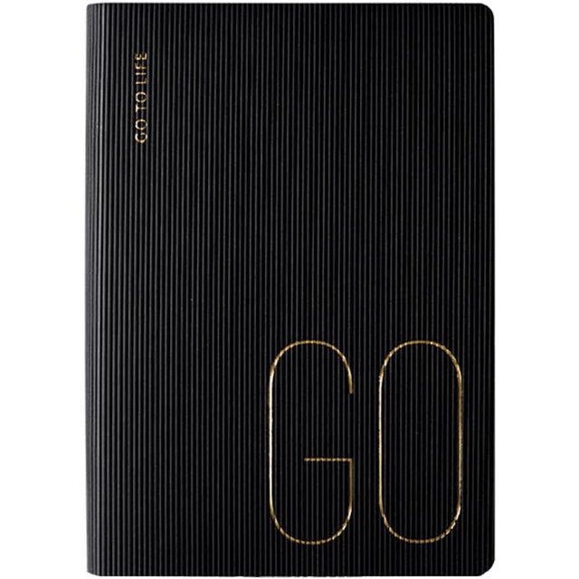 Carnet de notes A7 en cuir, 9 x 14 cm, 256 pages, Mini carnet de voyage, cadeau d'anniversaire, pour femme et homme, bloc-notes, agenda personnel, noir